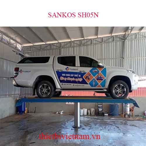 Cầu nâng 1 trụ rửa xe ô tô Ấn Độ SANKOS lắp nổi SH05N