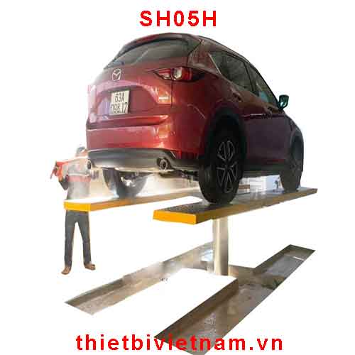 Cầu nâng 1 trụ rửa xe ô tô Ấn Độ SHARK âm nền chữ H SH05H