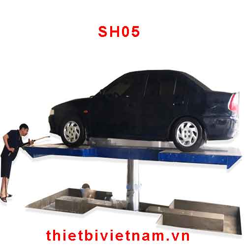 Cầu nâng 1 trụ rửa xe ô tô Ấn Độ SHARK âm nền chữ I SH05