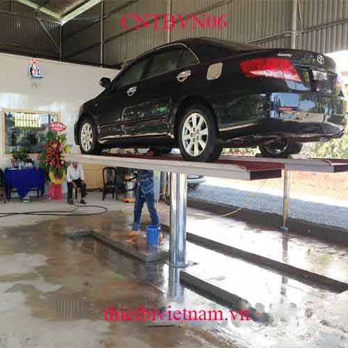 Cầu nâng 1 trụ rửa xe ô tô Việt Nam âm nền CNTBVN06