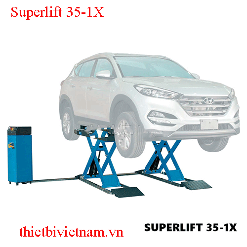 Cầu Nâng Bụng Gầm Xe Ô Tô Cắt Kéo HPA Superlift 35-1X Italy 3,5 Tấn