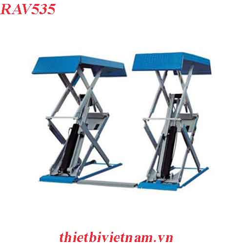 Cầu nâng cắt kéo bệ nổi 3,5 tấn, lắp nổi Ravaglioli RAV535
