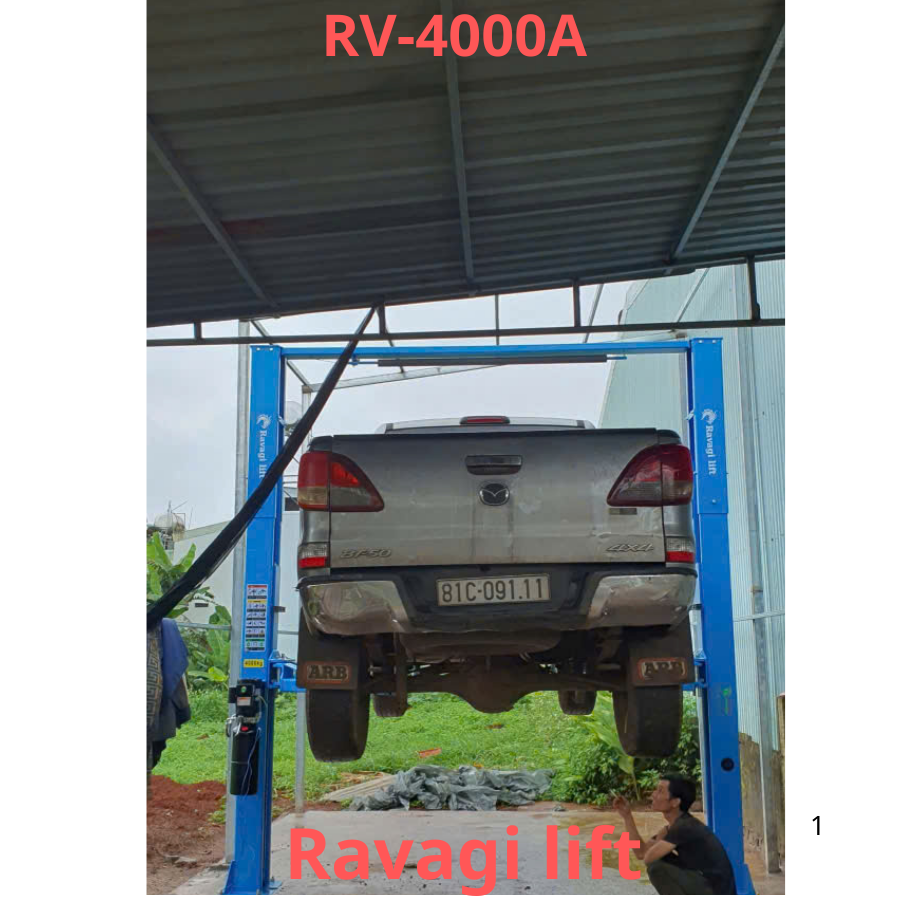 Cầu nâng ô tô 2 trụ 4500KG tấn Ravagi lift RV-4000A