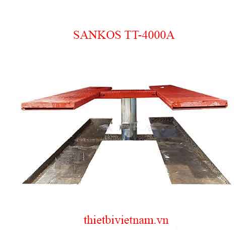 Cầu Nâng Rửa Xe Ô Tô 1 Trụ Âm Nền Chữ H 4 Tấn SANKOS TT-4000A