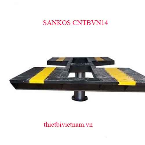 Cầu nâng rửa xe ô tô 1 trụ Ấn Độ âm nền chữ I SANKOS CNTBVN14