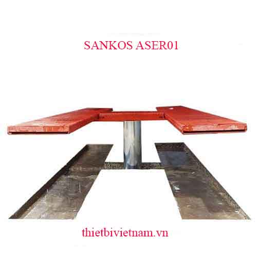 Cầu nâng rửa xe ô tô 1 trụ bàn âm SANKOS ASER01