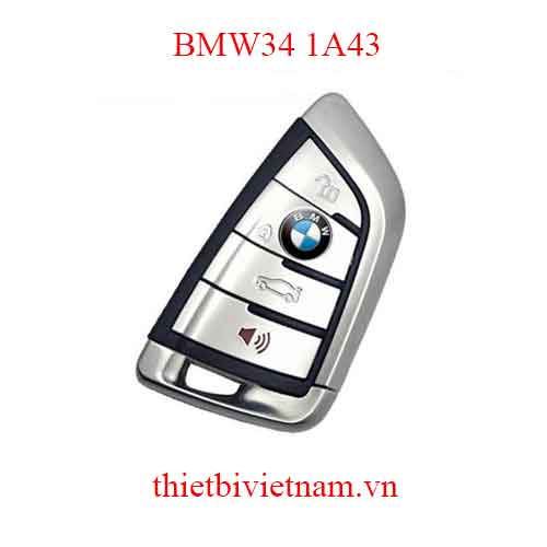 Chìa khóa ô tô BMW FEM X5 X6 2017 Keyless Go 4 Button 433mhz​ ( Original ) BMW34 1A43