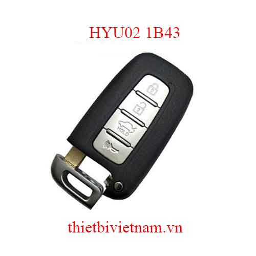 Chìa khóa ô tô Hyundai Keyless Go 4 Button 433mhz HYU02 1B43