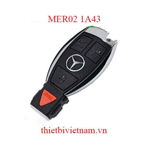 Chìa khóa ô tô Mercedes keylessgo 4 button 433mhz ( Original ) MER02 1A43