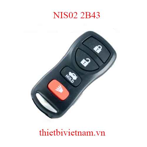 Chìa khóa ô tô Nissan Remote 4 Button 433mhz NIS02 2B43