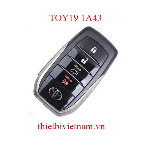 Chìa khóa ô tô Toyota Fortuner Keyless Go 4 Button 433mhz ( Original ) TOY19 1A43