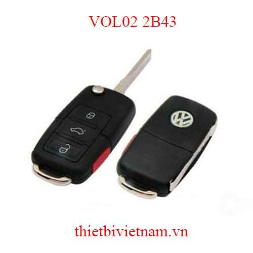 Chìa khóa ô tô Volkswagen Remote 4 Button 433mhz / 3 button 433mhz VOL02 2B43