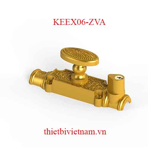 Chốt Cremone hợp kim kẽm EX 06 Zi vàng  KEEX06-ZVA