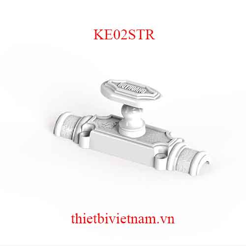 Chốt Cremone hợp kim nhôm 02 sơn trắng KE02STR