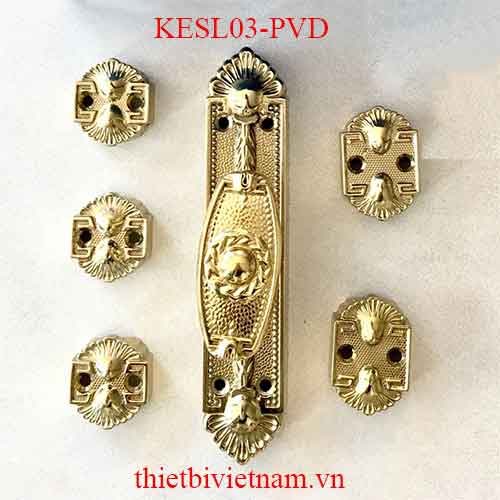 Chốt Cremone Thái Lan đồng thau PVD vàng KESL03-PVD