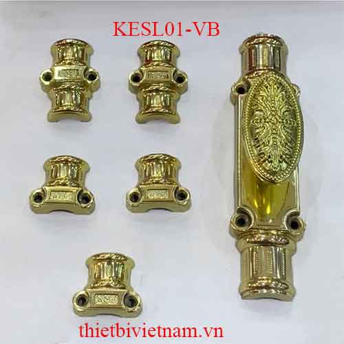 Chốt Cremone Thái Lan đồng thau vàng bóng KESL01-VB