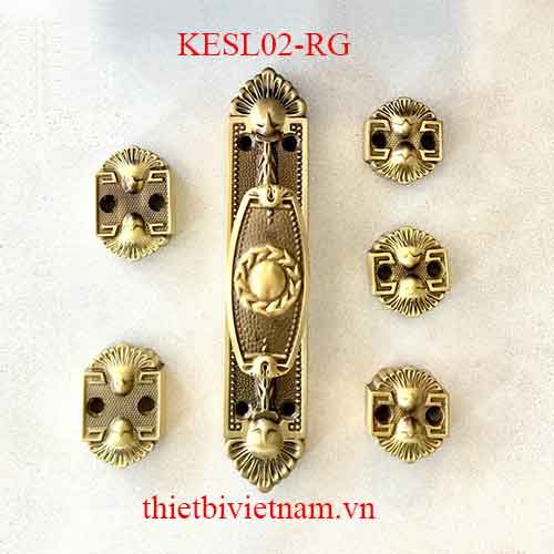 Chốt Cremone Thái Lan đồng thau vàng rg KESL02-RG
