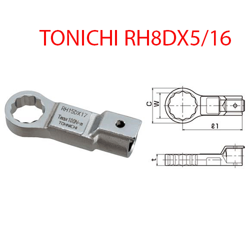 CỜ LÊ ĐẦU VÒNG TOHNICHI RH8DX5/16