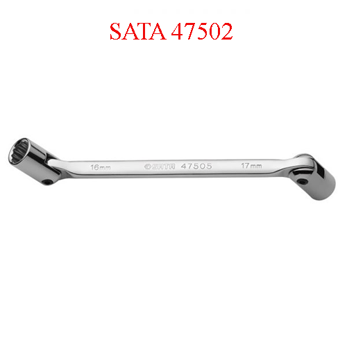 Cờ lê hai đầu tuýp lắt léo 10 x 11mm SATA 47502