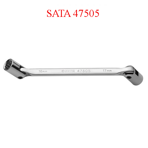 Cờ lê hai đầu tuýp lắt léo 16 x 17mm SATA 47505