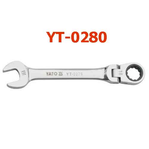 Cờ lê vòng miệng tự động, lắc léo (bóng)19mm YATO YT-0280