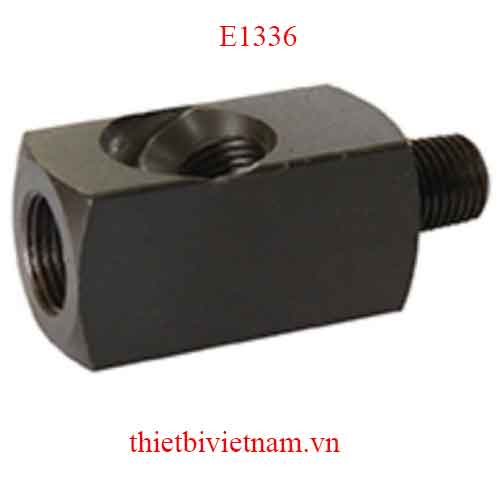 Co nối chữ T cho đồng hồ áp suất, ren trong NPT 1/4 inch hãng Powerram E1336
