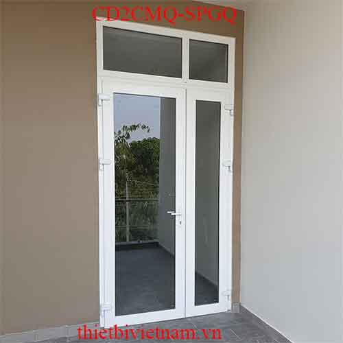 Cửa đi 2 cánh mở quay nhựa lõi thép tiêu chuẩn CD2CMQ-SPGQ