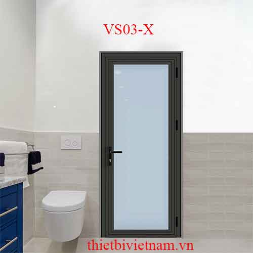 Cửa nhà vệ sinh VS03-X nhôm Xingfa 800×2200