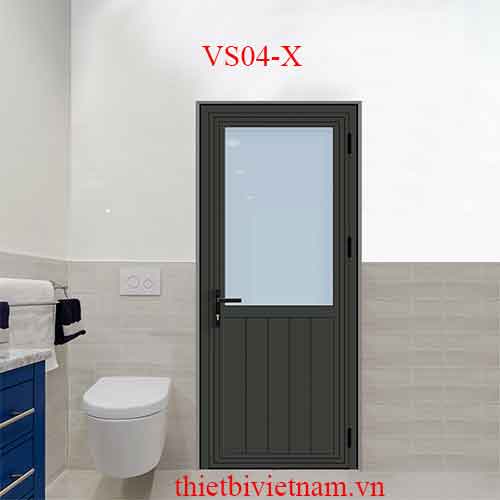 Cửa nhà vệ sinh VS04-X nhôm Xingfa 800×2200