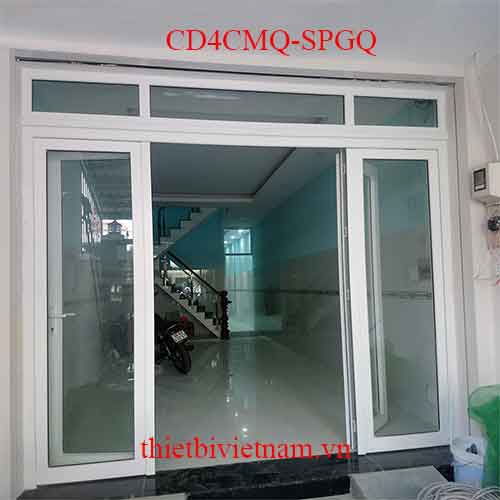 Cửa nhựa lõi thép 4 cánh mở quay tiêu chuẩn CD4CMQ-SPGQ