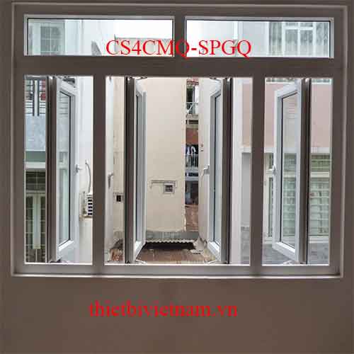 Cửa sổ nhựa lõi thép 4 cánh mở quay tiêu chuẩn CS4CMQ-SPGQ