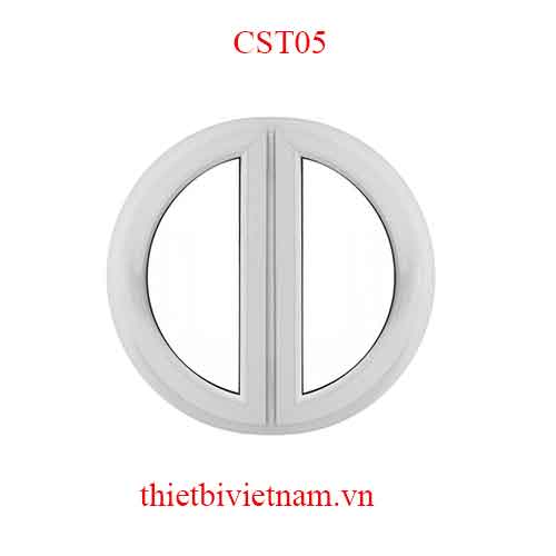 Cửa sổ tròn CST05 2 cánh nhựa uPVC tròn màu trắng