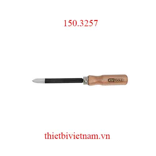 Dao cạo bạc đạn 3 cánh 160 mm KS Tools 150.3257 tay cầm bằng gỗ