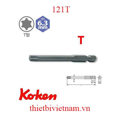 Đầu bits hoa thị hãng Koken 121T