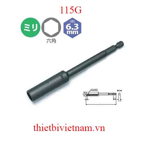 Đầu bits khẩu từ tính hãng Koken 115G