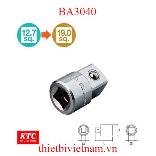 Đầu chuyển 1/2 inch ra 3/4 inch KTC BA3040