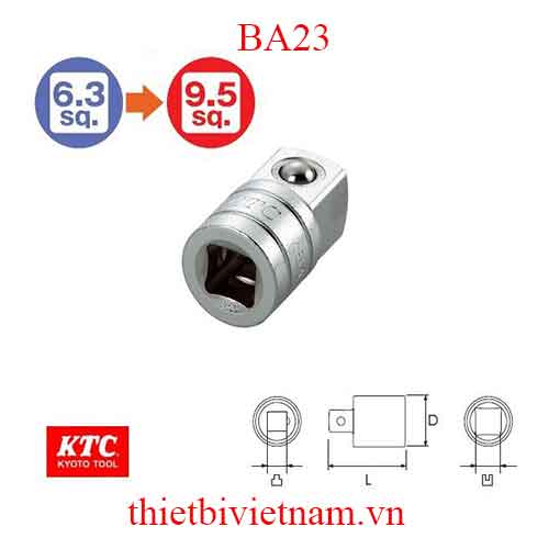 Đầu chuyển 1/4 inch ra 3/8 inch KTC BA23