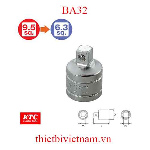 Đầu chuyển 3/8 inch ra 1/4 inch KTC BA32