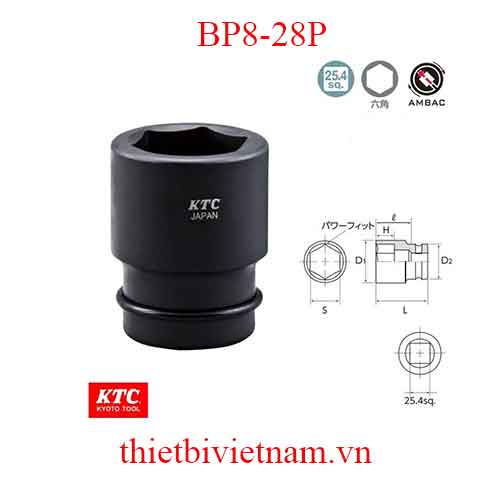 Đầu khẩu 1 inch loại 6 cạnh dài 60mm KTC BP8-28P