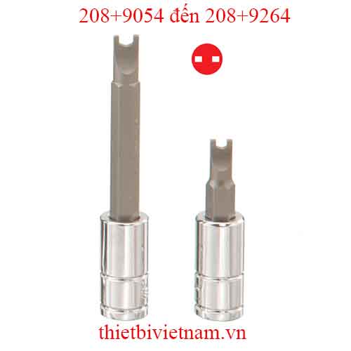 ĐẦU KHẨU 1/4 INCH ĐẦU VÍT KIỂU CỜ LÊ HÃNG GENIUS MODEL 208+9054 đến 208+9264