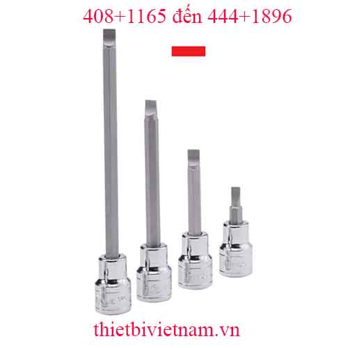 ĐẦU KHẨU, TUÝP 1/2 RA ĐẦU VÍT 2 CẠNH HÃNG GENIUS MODEL 408+1165 đến 444+1896