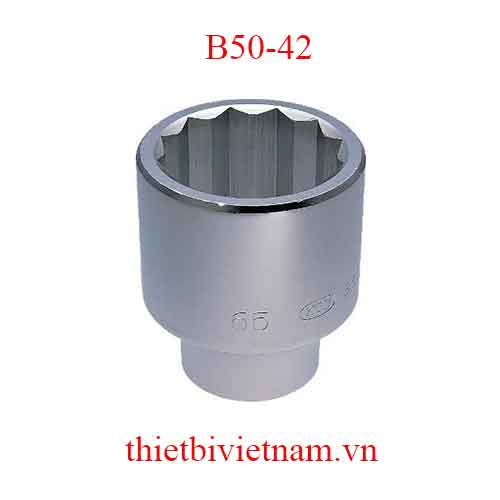 Đầu khẩu vặn ốc loại 1 inch 12 cạnh KTC B50-42