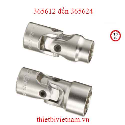 ĐẦU LẮC LÉO 3/8 INCH HỆ INCH 12 CẠNH HÃNG GENIUS MODEL 365612 đến 365624