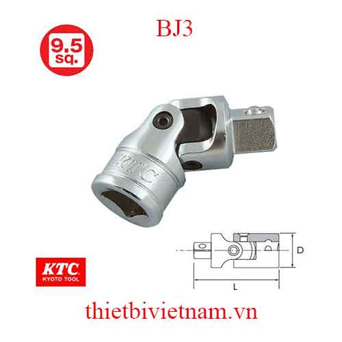 Đầu lắc léo KTC 3/8 inch BJ3