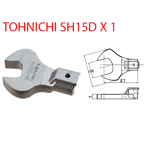 Đầu mở cờ lê TOHNICHI SH15D X 1