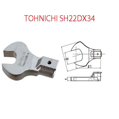 Đầu mở cờ lê TOHNICHI SH22DX34