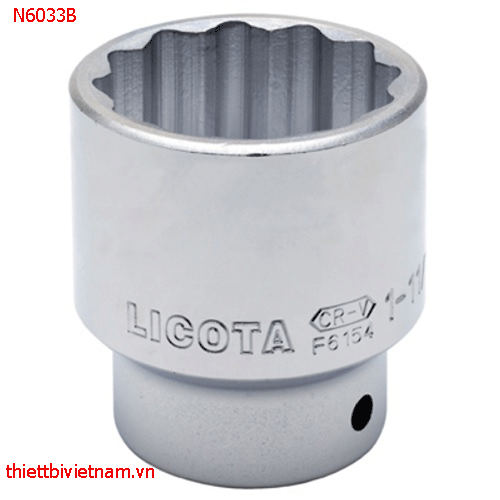 Đầu típ đen ngắn, lục bông LICOTA 3/4 inch số 33(mm) N6033B