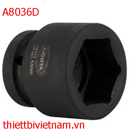 Đầu típ ĐEN NGẮN, LỤC GIÁC LICOTA 1 inch số 36mm A8036D