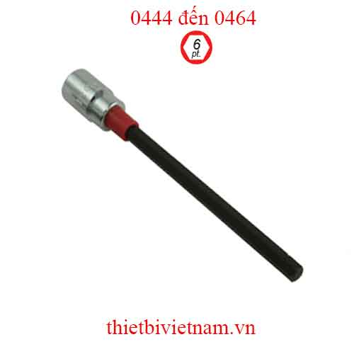 ĐẦU TUỐC NƠ VÍT 1/4 INCH NỐI ĐẦU KHẨU HỆ MÉT HÃNG GENIUS MODEL 0444 đến 0464