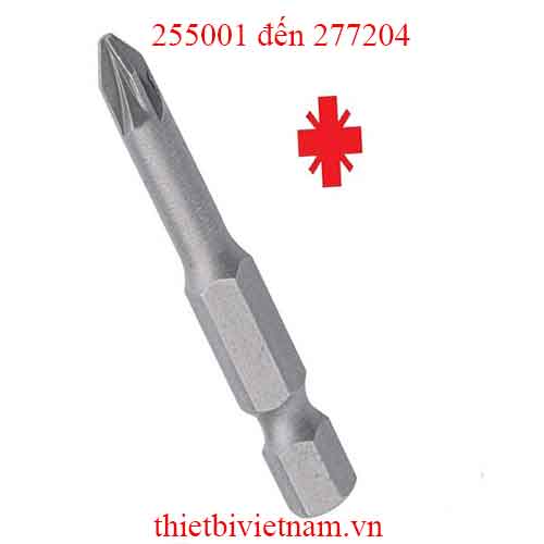ĐẦU TUỐC NƠ VÍT 8 CẠNH DÙNG CHO SÚNG VẶN VÍT HÃNG GENIUS MODEL 255001 đến 277204